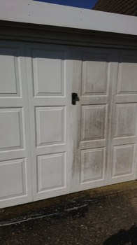  Part cleaned garage door 